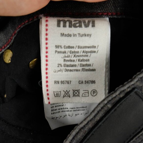 Mavi Jeans Mens30X29 Black Faded Jake Slim Straight Lightweight Denim Stretch - Picture 11 of 11